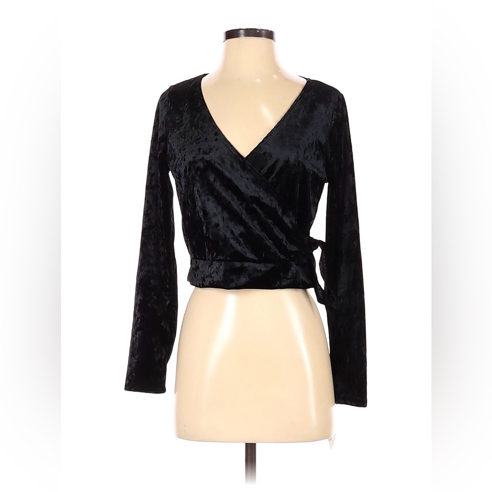 NWT The Impeccable Pig Black Wrap Long Sleeve Top